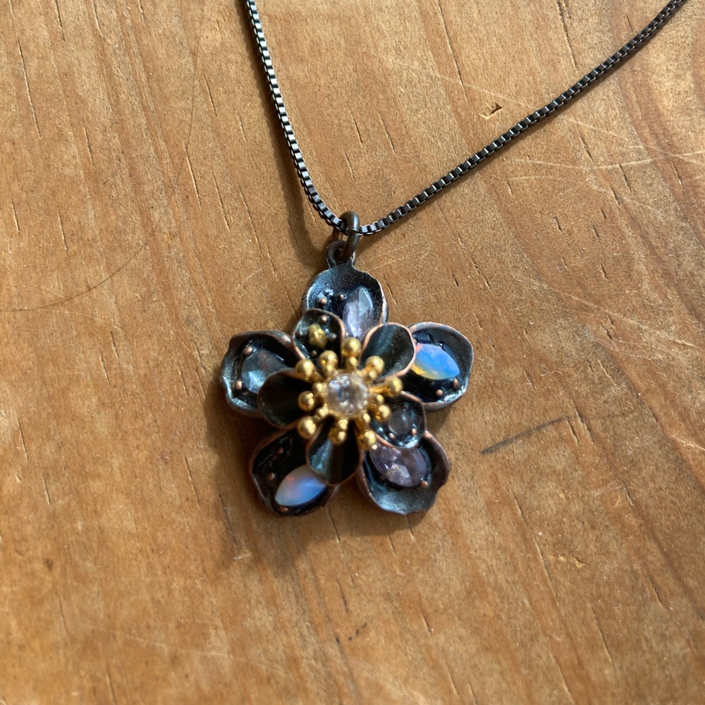 Juicy Couture Flower Necklace with Adjustable Chain
